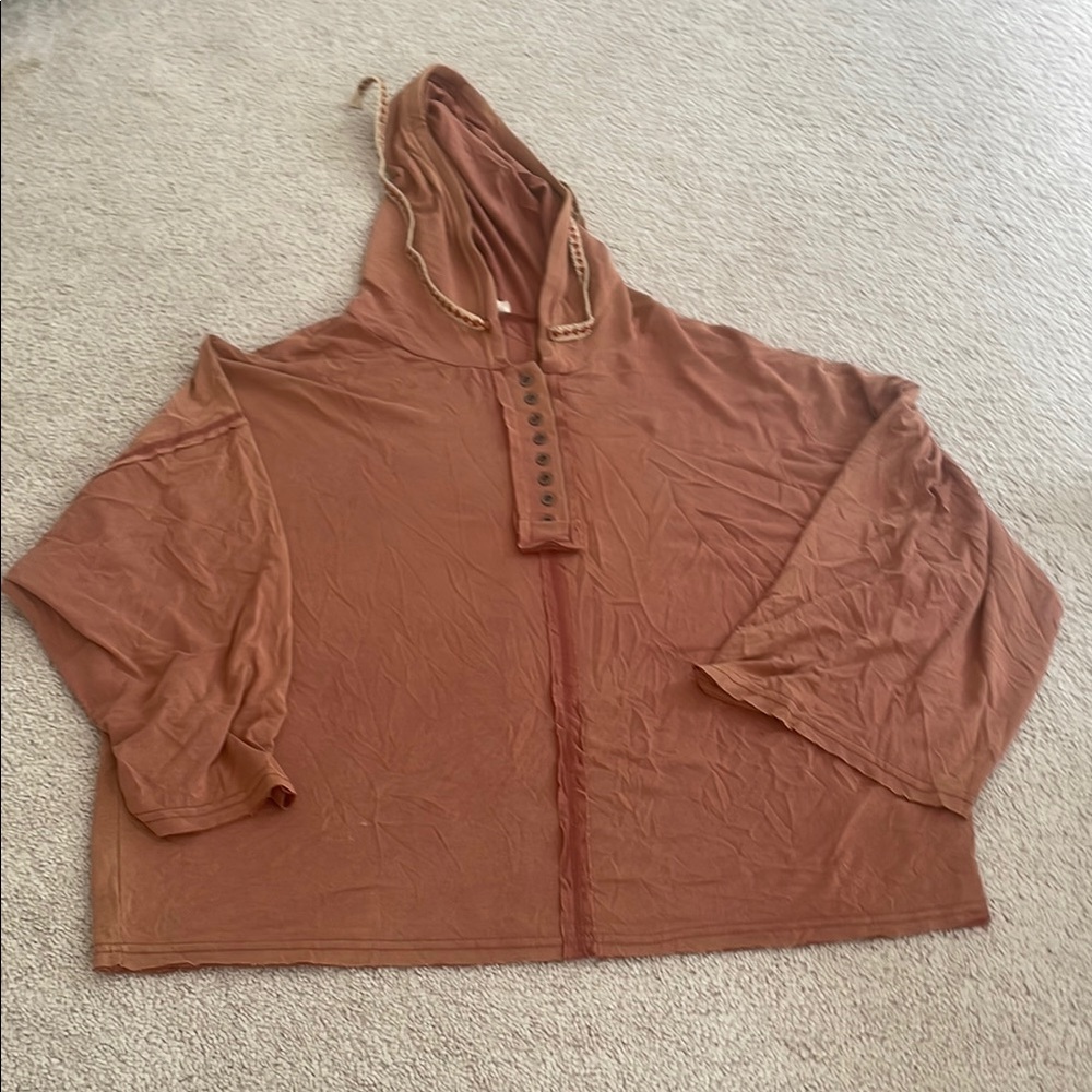 POL Women's Brown Hoodie Sweatshirt